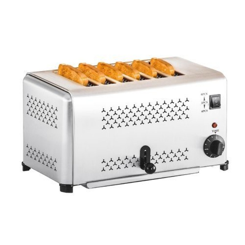 Electric Bread Pop Up Toaster 6 Slices, SS
