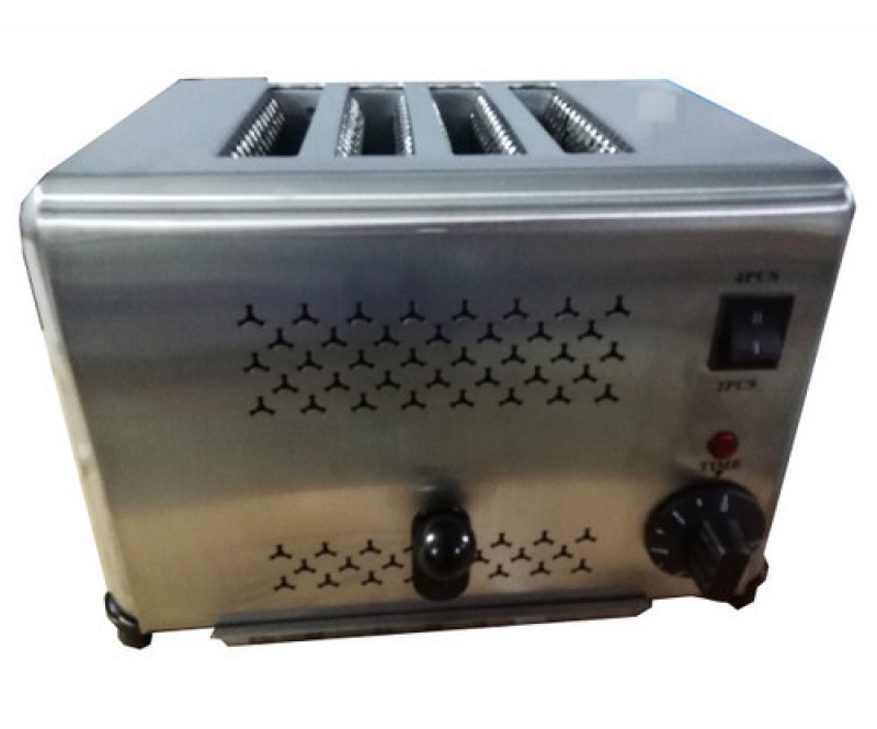 Electric Bread Pop Up Toaster 4 Slices, SS