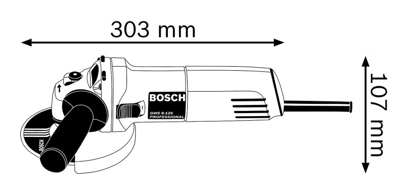 Bosch 5 Inch 670W Angle Grinder, GWS 6-125