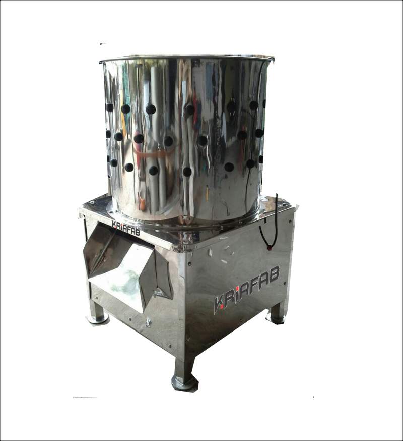 Kriafab Chicken Feather Cleaning Machine, 3 Bird Capacity, 0.5HP Motor