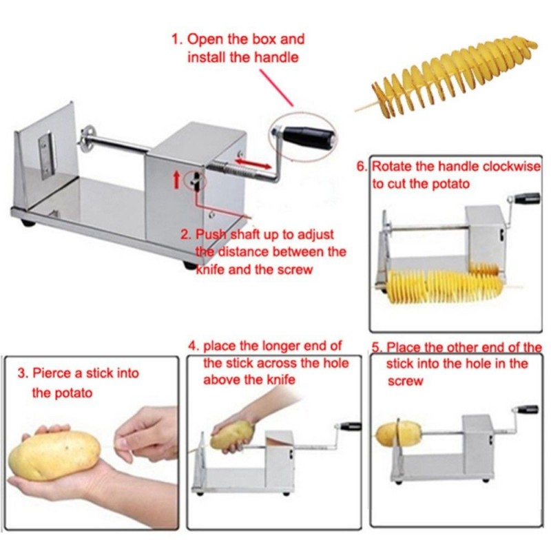 Manual Potato Spiral/Twister Making Machine Stainless Steel