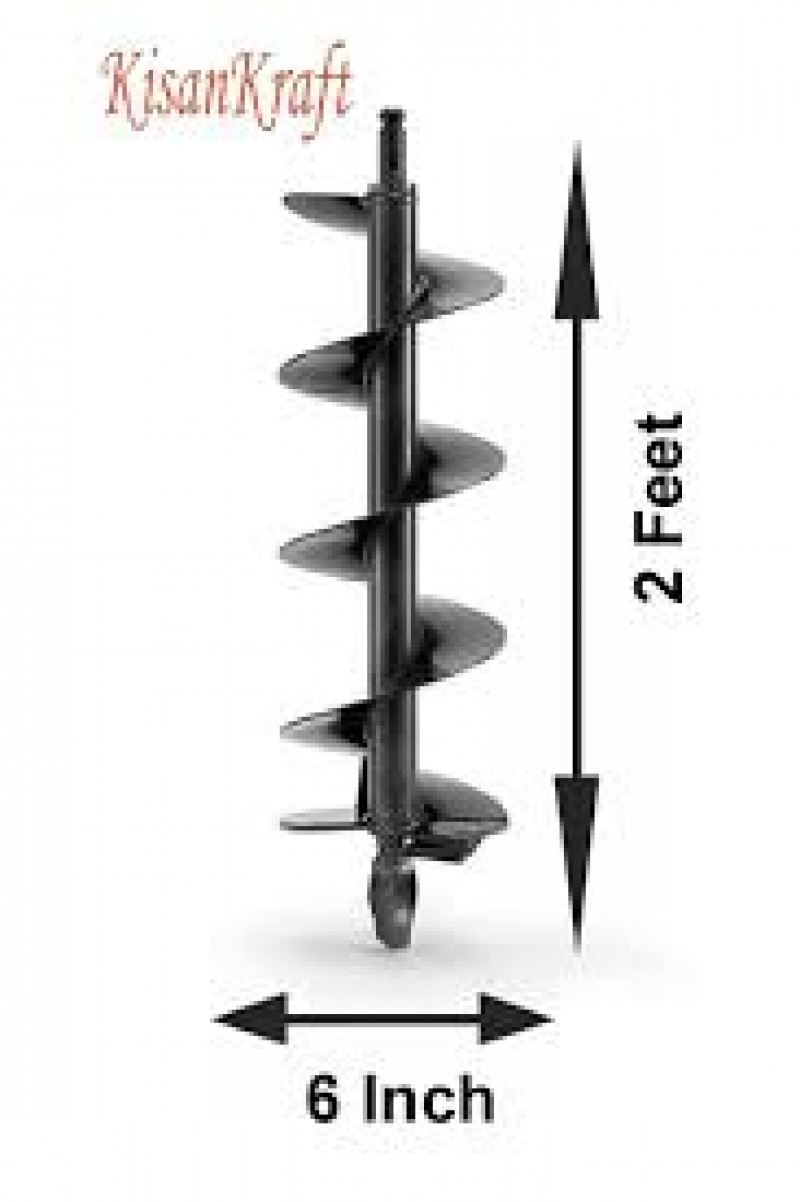 Kisankraft 6 Inch Earth Auger Bit KK PPDA-06