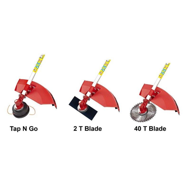 1.95HP 52cc 2 Stroke Red 3-in-1 Brush Cutter with 3 Blades, BC-520