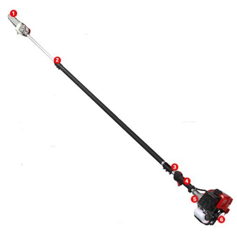 Neptune 26cc Petrol Telescopic Pole Pruner Saw Machine with 12 Inch Cutting Bar