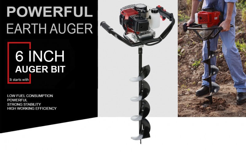 AG 43, 6 Inch Digger/Earth Auger 2 Stroke Engine 52cc Machine