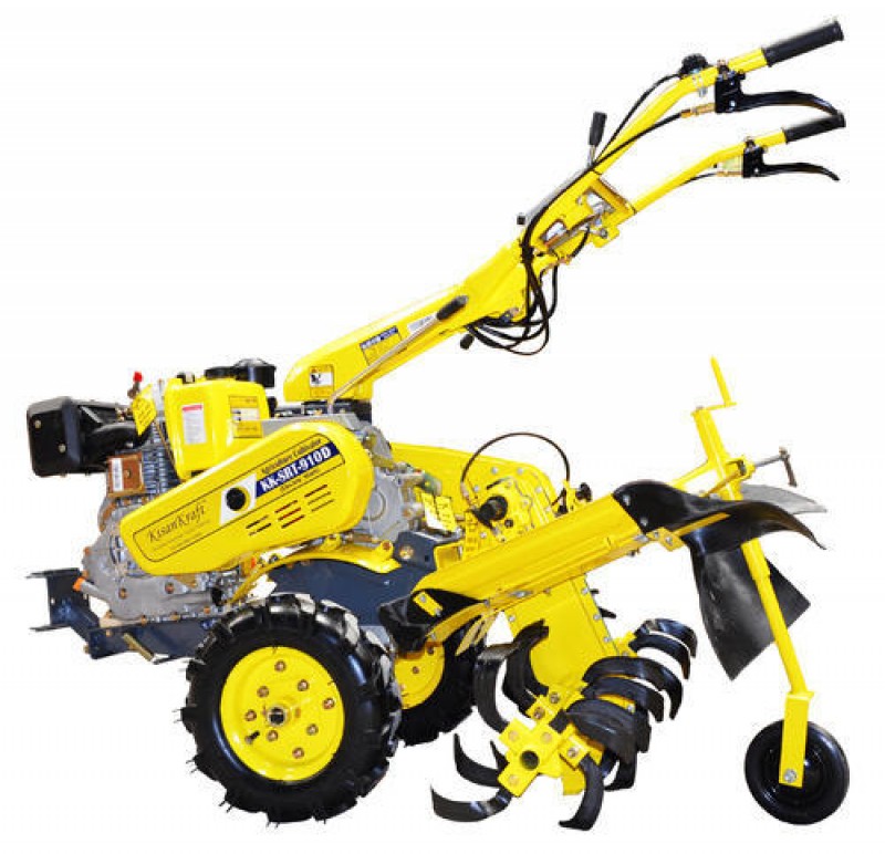 Kisankraft Inter Cultivator (Manual Kick Start) KK-SRT-910D + CRT Assembly + Gyrotiller Attachment