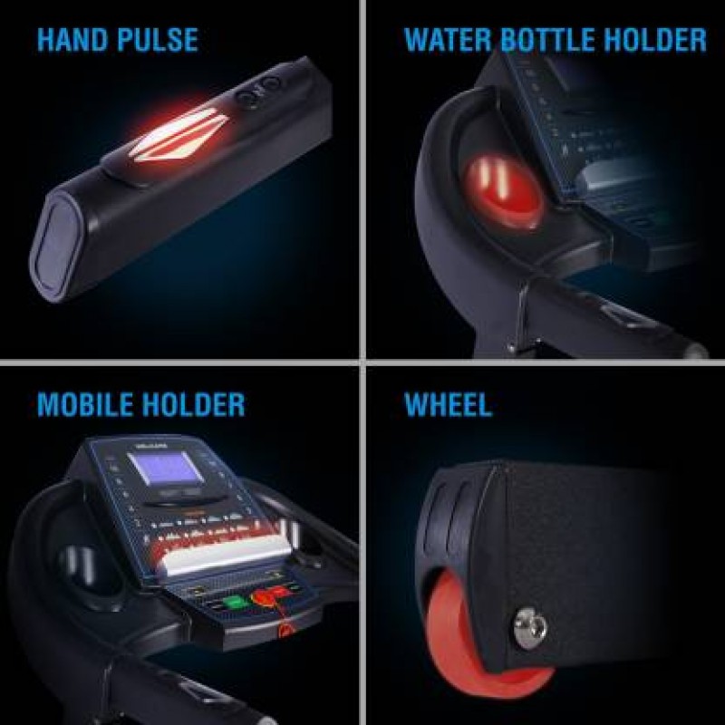 WELCARE WC2266 2 HP ( 4HP PEAK) Folding Treadmill, Electric Motorized Exercise Machine for Running & Walking