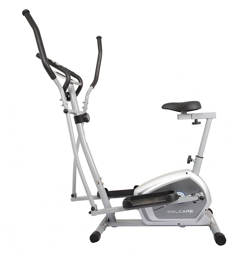 Welcare Elliptical Cross Trainer WC6044 with Adjustable seat, Hand Pulse Sensor, LCD Monitor, Adjustable Resistance for Home Use