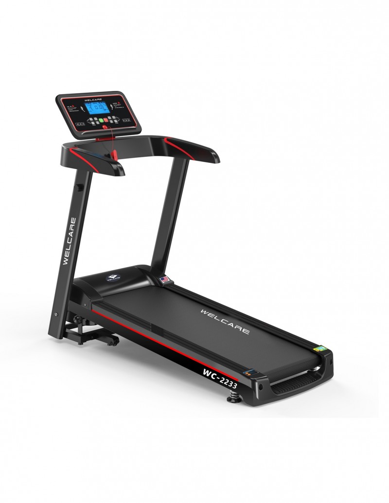 WELCARE WC2233, Motorized Folding Treadmill with LCD Display, 2.5Hp Peak DC Motor, 12 Preset Programs Perfect for Home Use