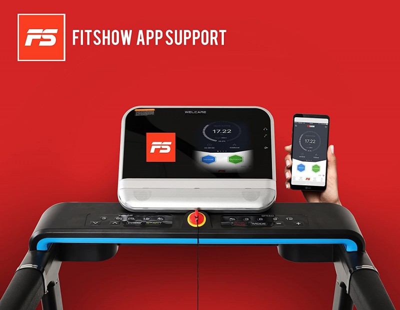 Welcare Wc5151 Motorized and Cushioned Treadmill 2.5Hp (5Hp Peak) Powerful Dc Motor 15 Level Incline