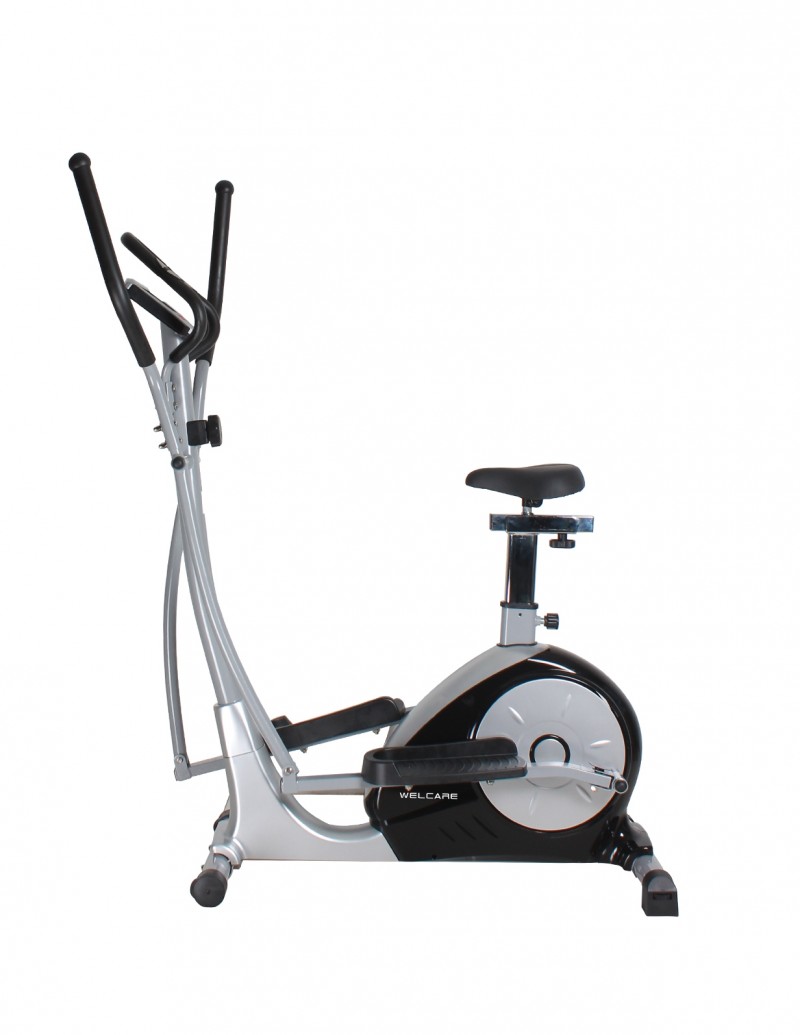 Welcare Elliptical Cross Trainer WC6010 with seat, Hand Pulse Sensor, LCD Monitor, Adjustable Resistance for Home Use