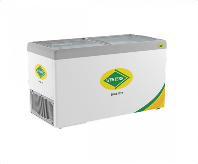 Western Glass Top Deep Freezer WHF425G 440 Ltrs for Icecream Parlours/Dairy/Meat Centres etc