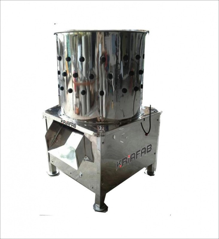 Kriafab Chicken Feather Cleaning Machine, 15 Bird Capacity, 1.5HP Motor