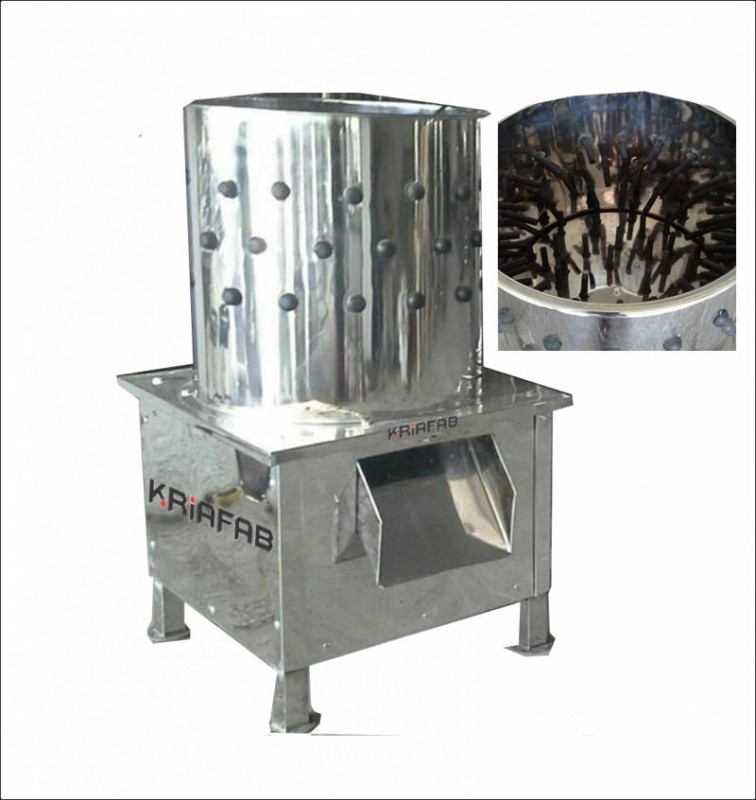 Kriafab Chicken Feather Cleaning Machine, 10 Bird Capacity, 1.5HP Motor