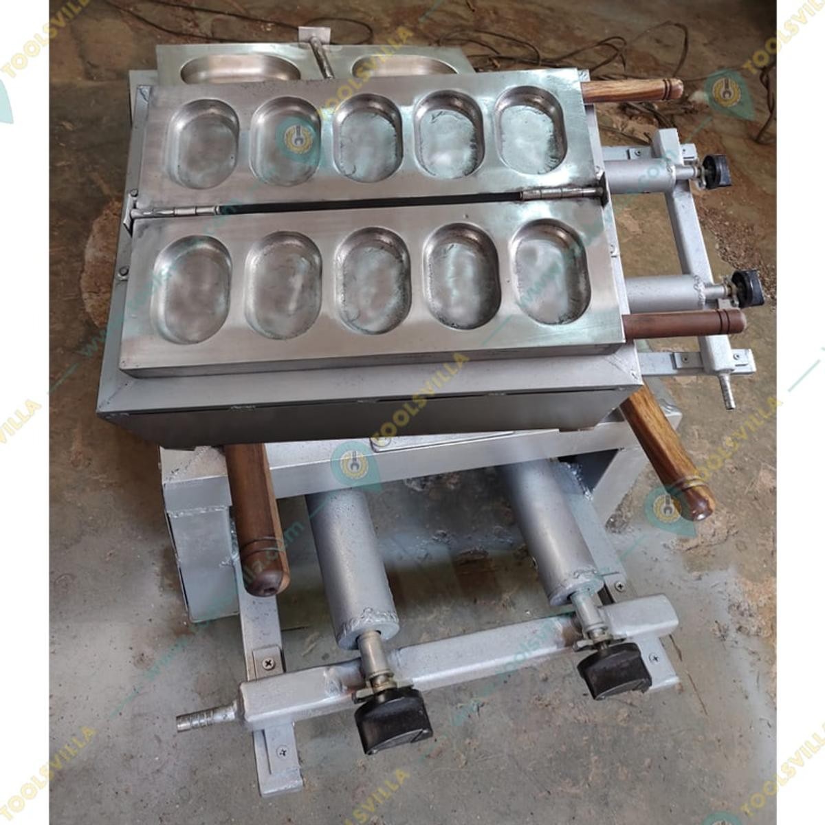 Commercial Gas Operated 5 Egg Bread/Burger Maker Machine