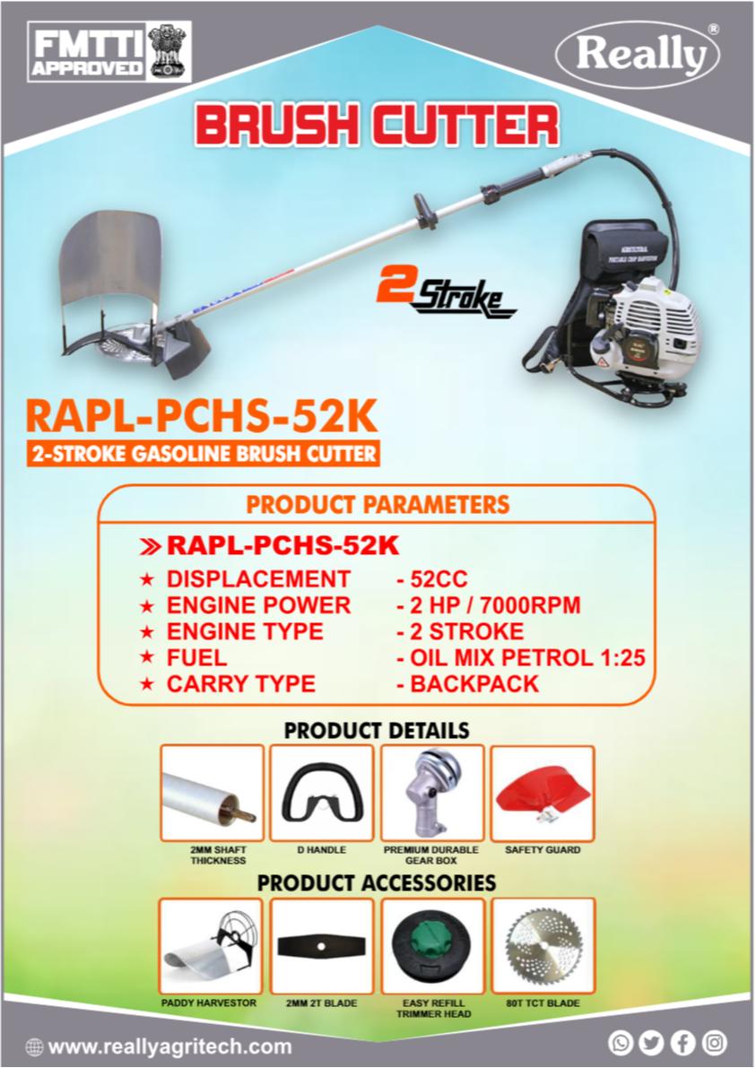52CC 2 Stroke Petrol Backpack Brush Cutter