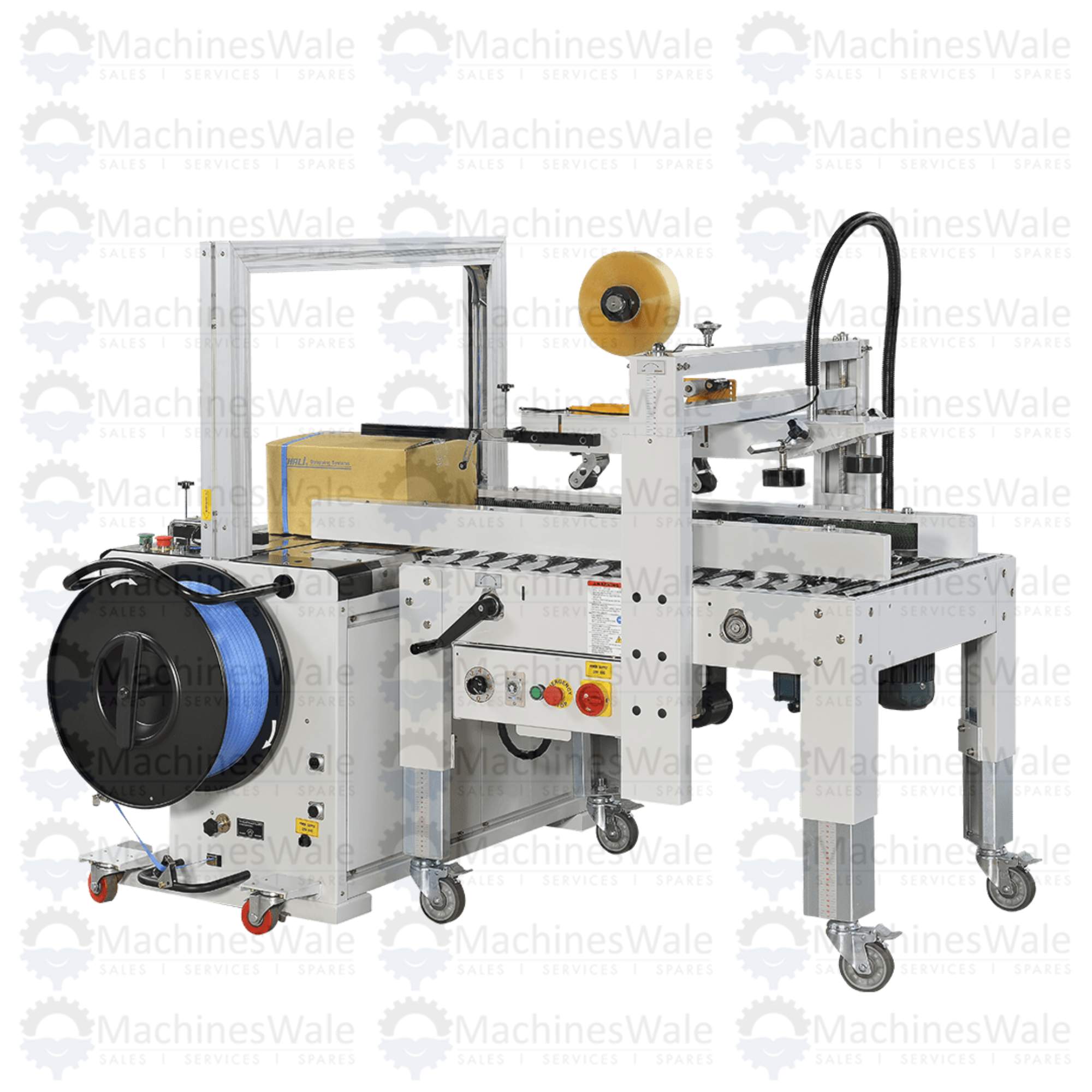 2-in-1 Strapping & Taping Line Carton Sealer